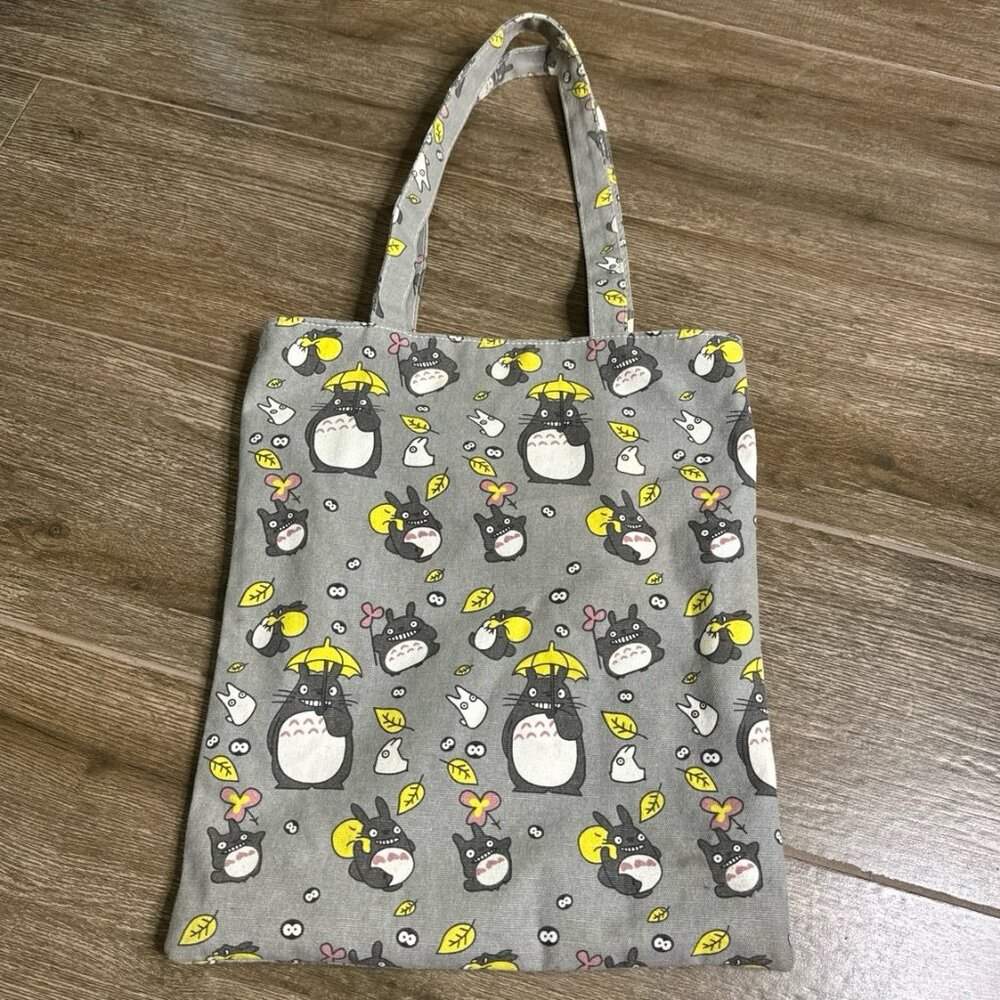 Totoro Tote Bag Studio Ghibli Grey Anime Shopping Bag